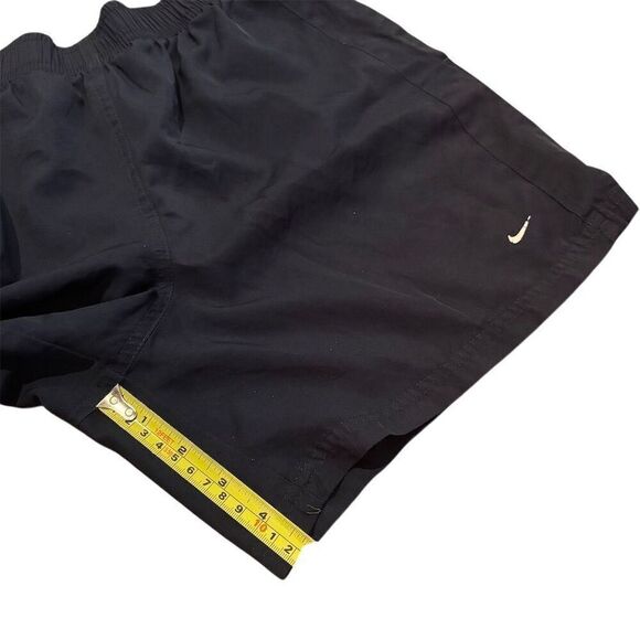 Vintage 90s Nike Men's Blue Nylon Sweat Shorts Mini Swoosh Size S - Picture 9 of 9